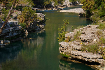 Obraz na płótnie Canvas The Vjosa River in Albania