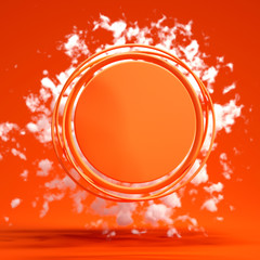 Minimalism background with smoke and clouds. 3d illustration, 3d rendering.