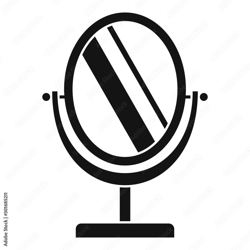 Poster table mirror icon. simple illustration of table mirror vector icon for web design isolated on white 