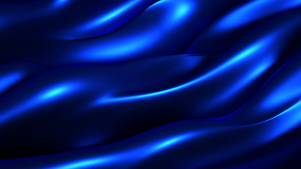 Luxury background with metal drapery fabric. 3d illustration, 3d rendering.