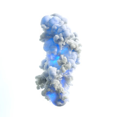 Beautiful explosion with smoke and fire. 3d illustration, 3d rendering.