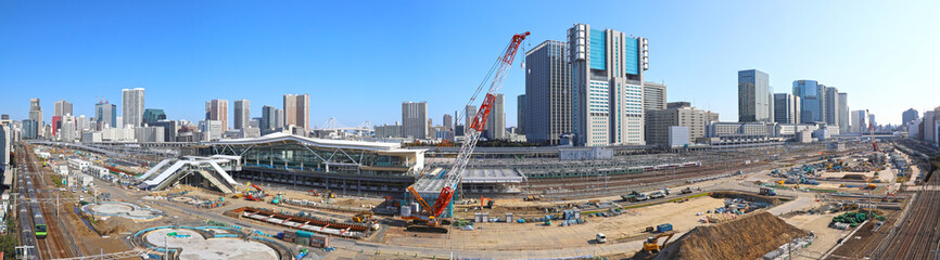 工事中の高輪ゲートウェイ駅（2019年11月）