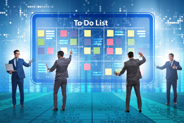 Concept of to do list with businessman