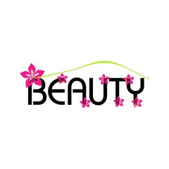 beauty background vector illustration with lettering