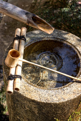 日本のつくばい　和風イメージ