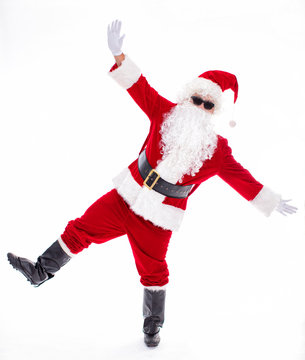 Happy  Santa Claus isolated on white background