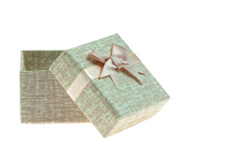 Open gift box isolated on white background.