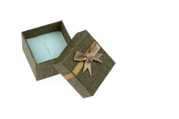 Open gift box isolated on white background.