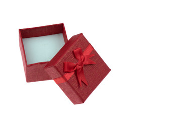 Open gift box isolated on white background.
