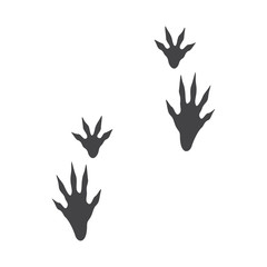 Obraz premium Imprints of mouse paws. Abstract concept, icon set. Vector illustration on white background.