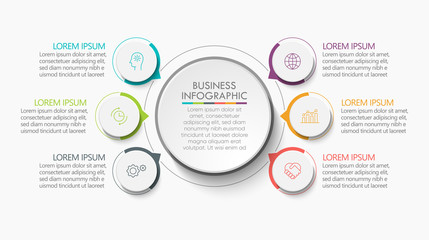Business circle. timeline infographic icons designed for abstract background template milestone element modern diagram process technology digital marketing data presentation chart Vector