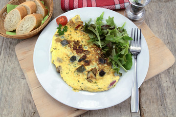 vegetable omelette on a plate