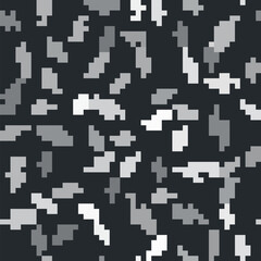 Grey Lightning bolt icon isolated seamless pattern on black background. Flash icon. Charge flash icon. Thunder bolt. Lighting strike. Vector Illustration