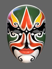 Mask in art style. 3d illustration