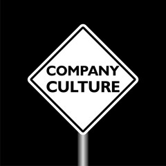 Company Culture concept isolated on black background