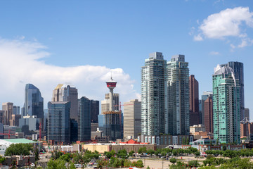 Kanada, Calgary, Skyline vom Enmax Park