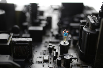 黒い破壊された街並み