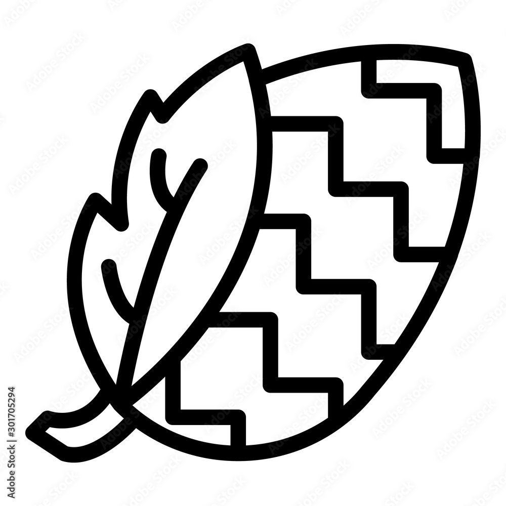 Poster ivy cone icon. outline ivy cone vector icon for web design isolated on white background