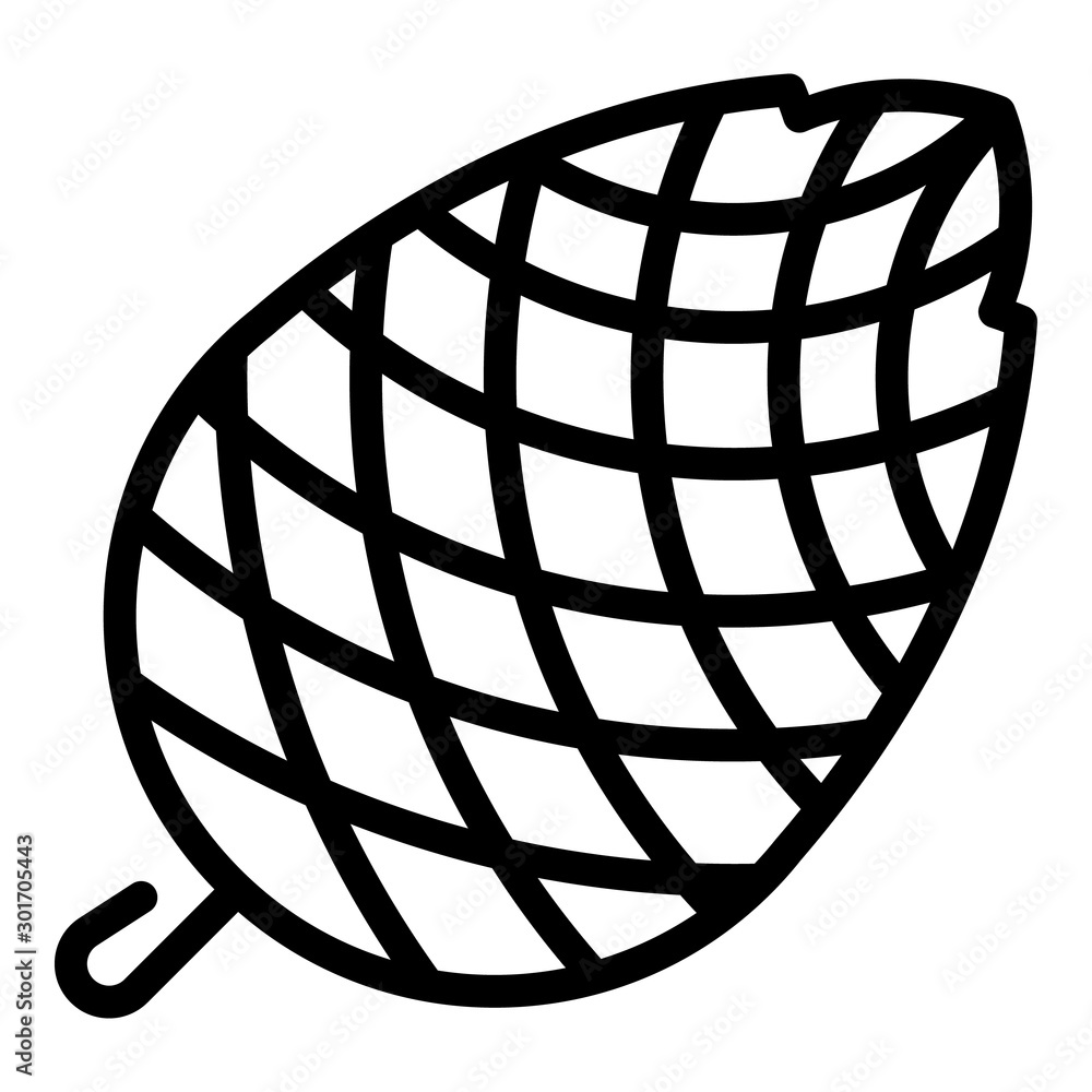 Aufkleber unripe pine cone icon. outline unripe pine cone vector icon for web design isolated on white backgro