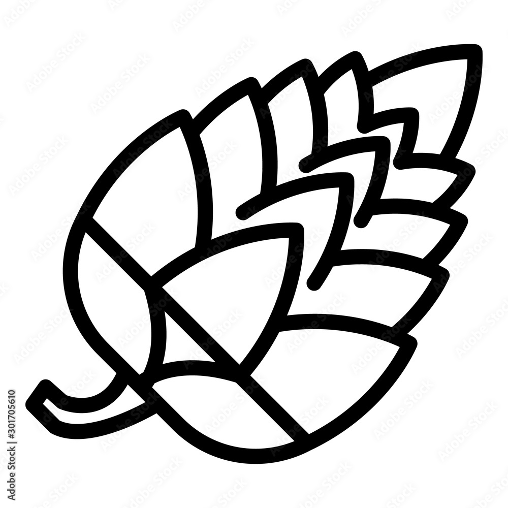 Poster dry fir cone icon. outline dry fir cone vector icon for web design isolated on white background