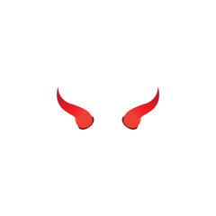 Devil horn vector icon logo design illustration template