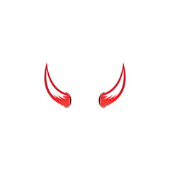 Devil horn vector icon logo design illustration template