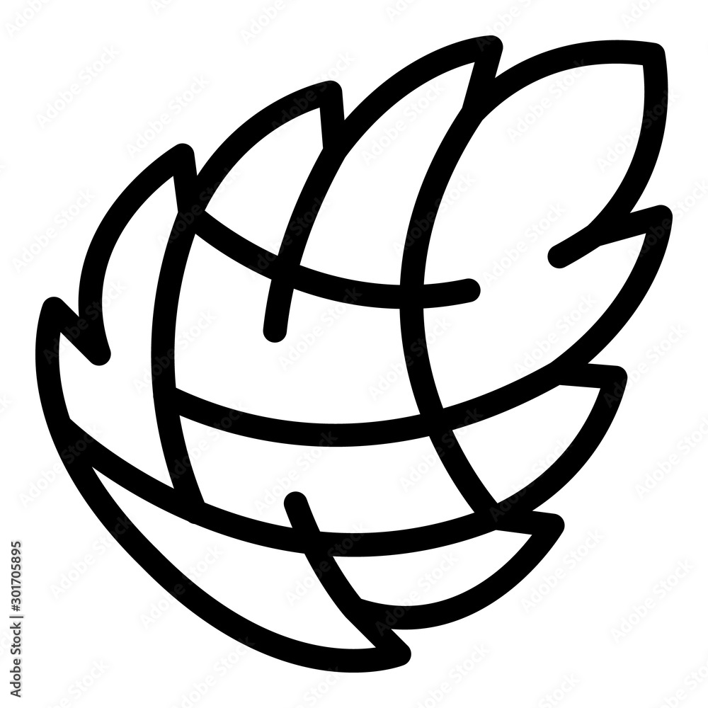 Poster coniferous pine cone icon. outline coniferous pine cone vector icon for web design isolated on white
