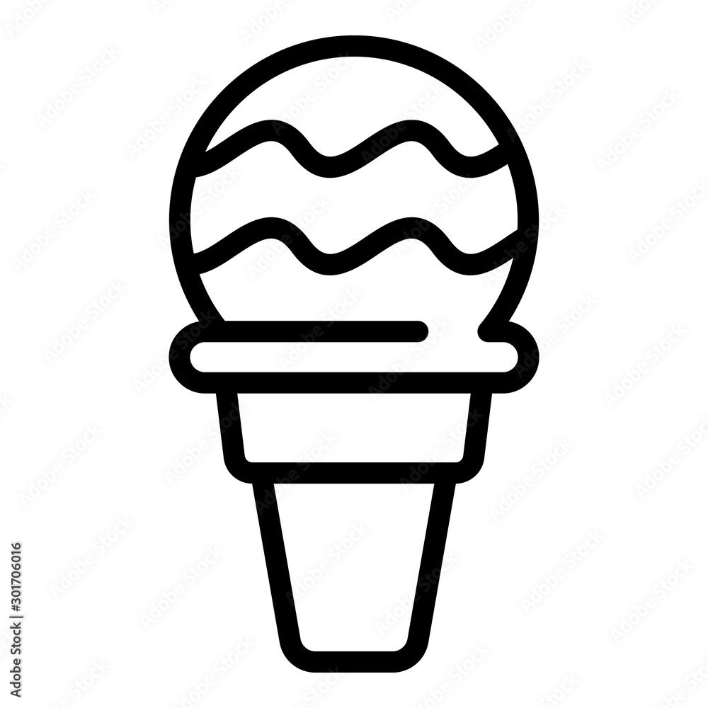 Poster small round ice cream icon. outline small round ice cream vector icon for web design isolated on whi