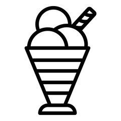 Fruit milkshake icon. Outline fruit milkshake vector icon for web design isolated on white background