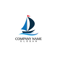 ocean cruise linear ship silhouette simple linear logo-vector