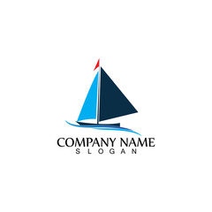 ocean cruise linear ship silhouette simple linear logo-vector