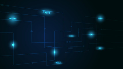 Abstract Digital Technology Cycle background.Business growth transformation Successful financial.