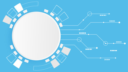 Abstract Digital Technology Cycle background.Business growth transformation to digital and Successful financial technology.