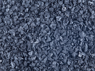 Sea salt crystal black. Top view. Texture and background.