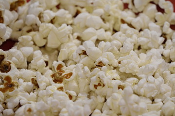 close up, popcorn close up, background or texture of popcorn. texture, color to edit.