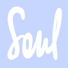 Obraz premium Soul. Sticker for social media content. Vector hand drawn illustration design. 
