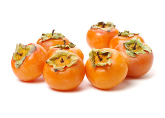 persimmon on white background 