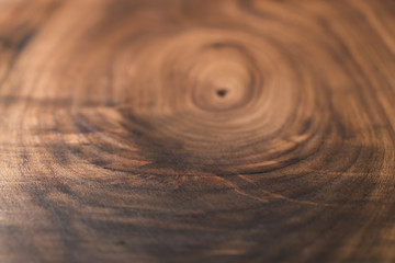 Angle closeup shot of black walnut wood surface