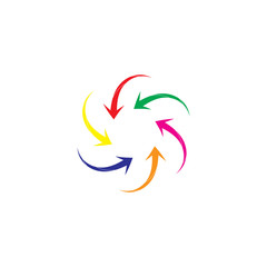 Obraz premium Arrows vector illustration icon Logo Template design