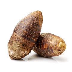 Taro on a white background