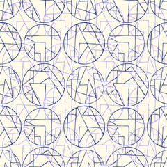 Seamless Pattern With Hand Drawn Abstract Circle Design Elements. Vector Illustration