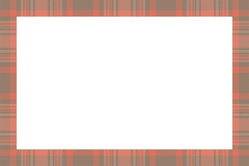Vintage frame vector. Scottish border pattern retro style. Tartan plaid ornament.