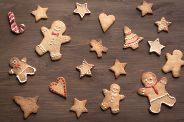 Fototapeta na wymiar Christmas Gingerbread Cookies