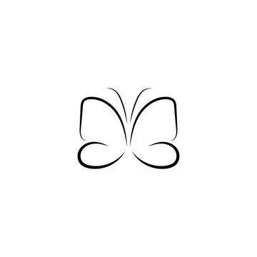 Butterfly conceptual simple Logo  design template Vector illustration