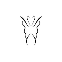 Butterfly conceptual simple Logo  design template Vector illustration