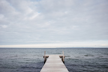 Jetty, ocean and clouds - Gilleleje Strand, Denmark