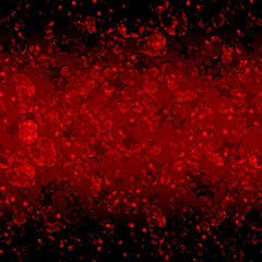 Confetti seamless red circles stars dark elegant pattern