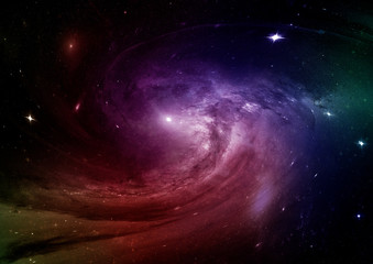Obraz premium Stars, dust and gas nebula in a far galaxy