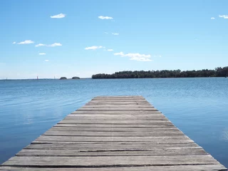 Plexiglas foto achterwand pier on the blue lake  © Kevin