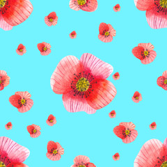 Watercolor composition of flowers in pastel colors seamless pattern. The element for design. Greeting card. Valentine's Day, Mother's Day, Wedding, Birthday, Packaging, textiles Clipping path included